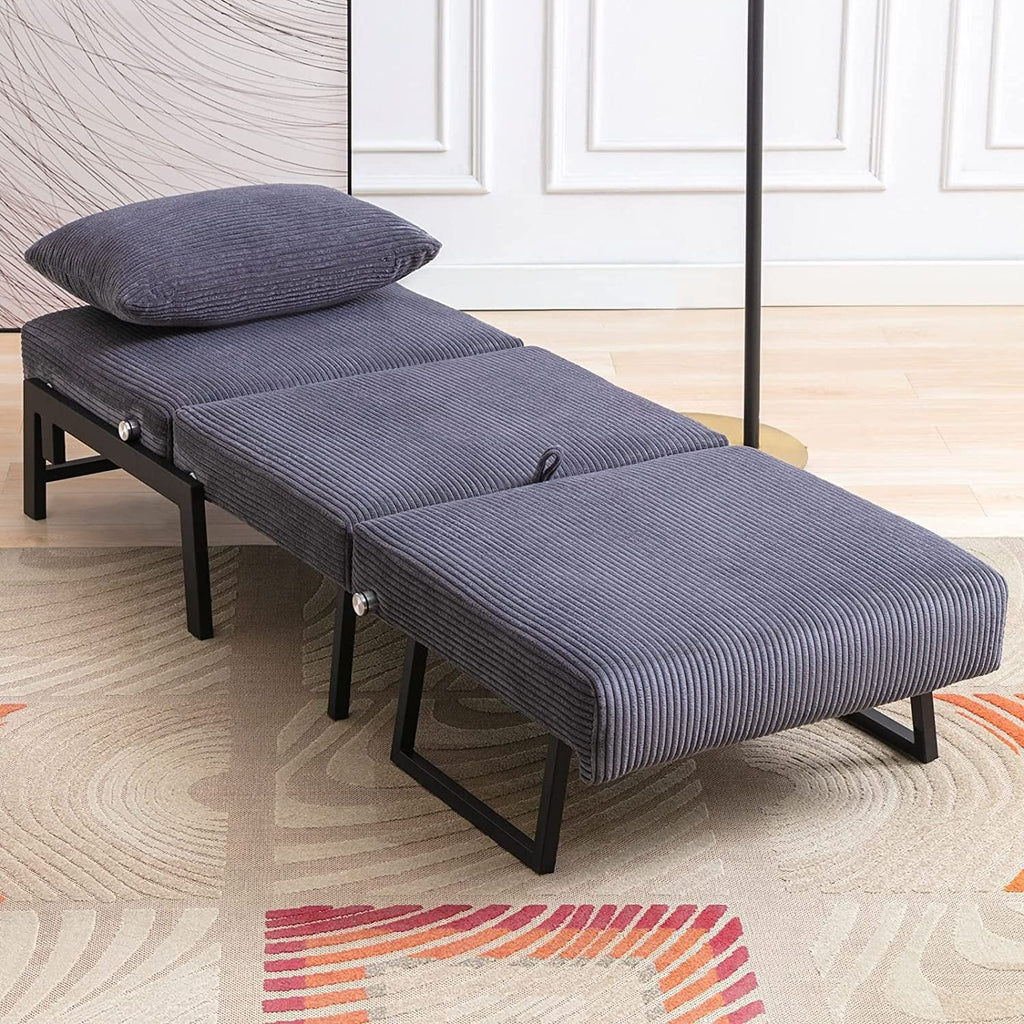 Foldable Sleeper Sofa Bed Dark Grey D13326