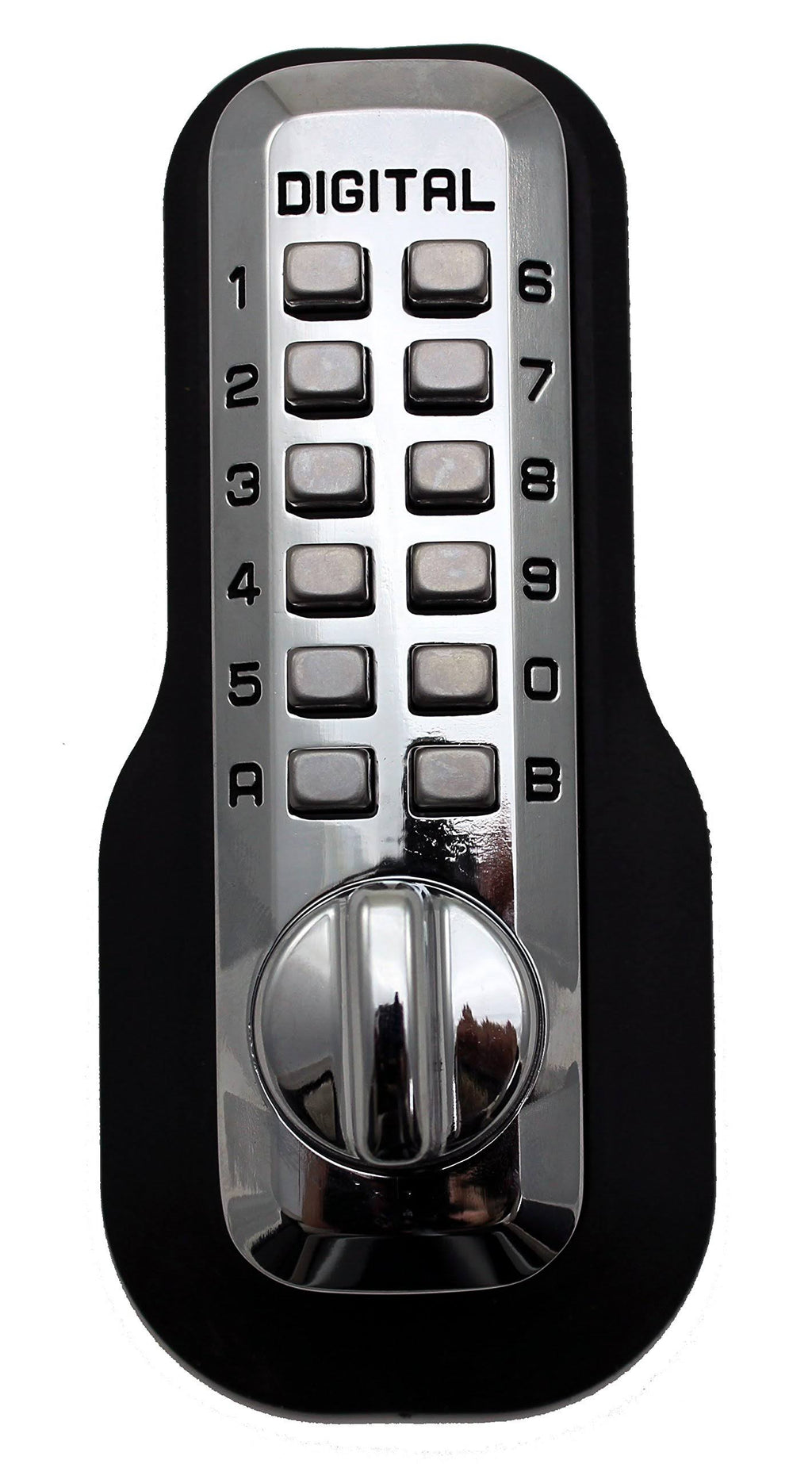 Mechanical Keyless Deadbolt Lock; Bright Chrome (Grey) G1936