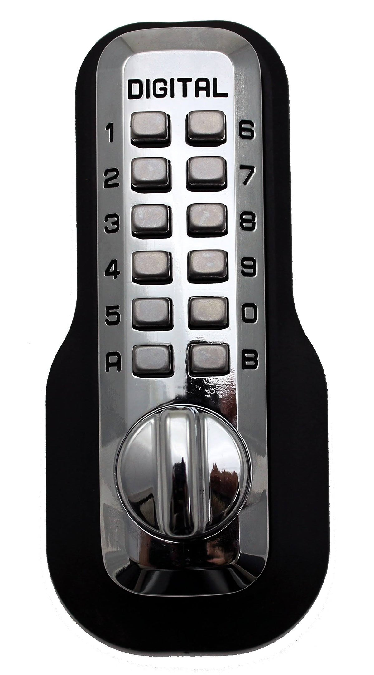 Mechanical Keyless Deadbolt Lock; Bright Chrome (Grey) G1936