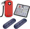 Red Insulated Insulin Cooler Travel Case with 2 Ice Pack D740754