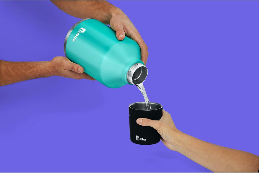84oz Vacuum-Insulated Stainless Steel Water Bottle with Leak-Proof Lid, Island Teal H96861