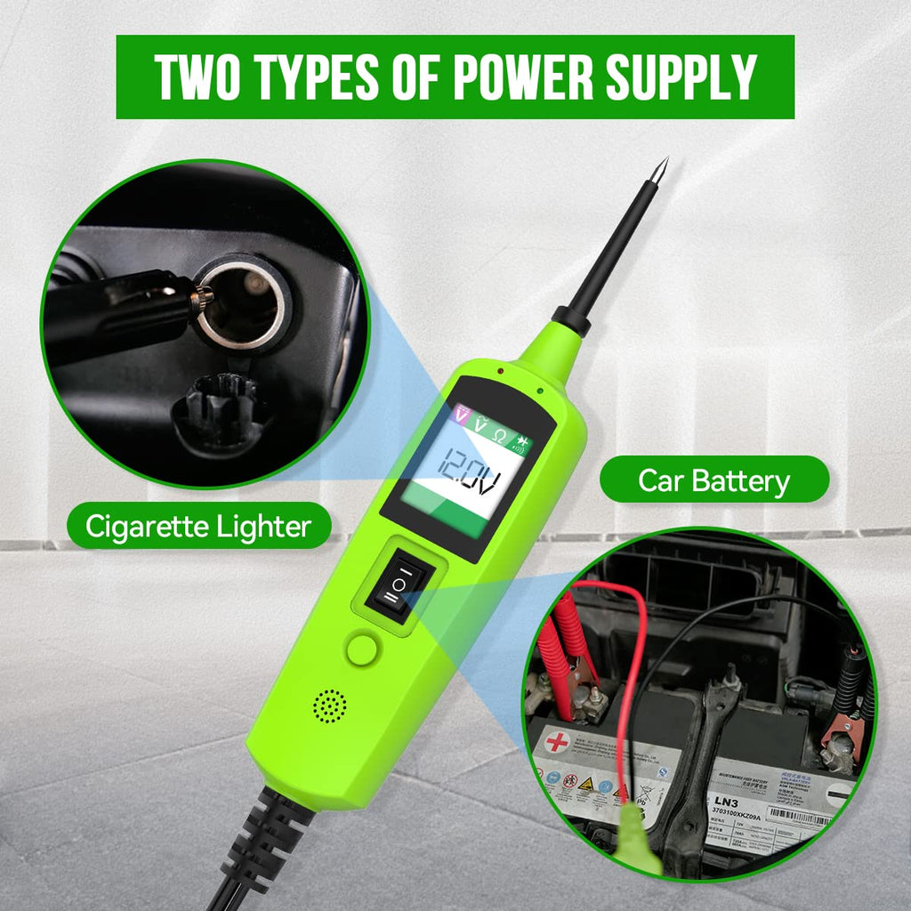 Automotive Power Probe Circuit Tester Kit with LED Display for 12V/24V Vehicles Pack of 2 S852950