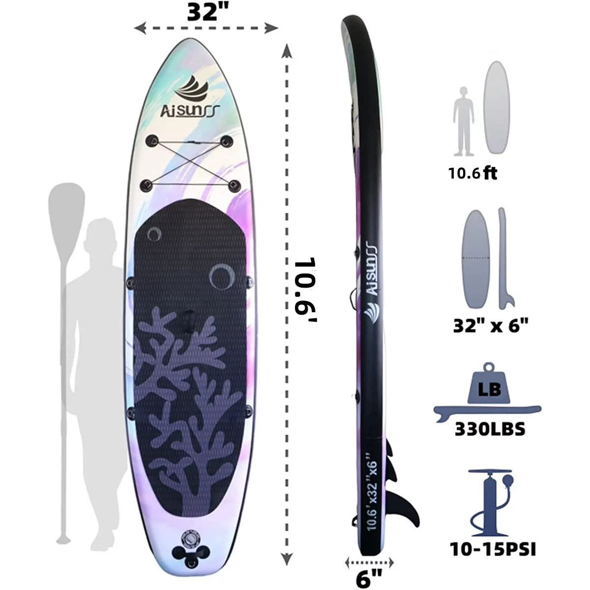 Inflatable Stand up Paddle Board 10.6ft T963