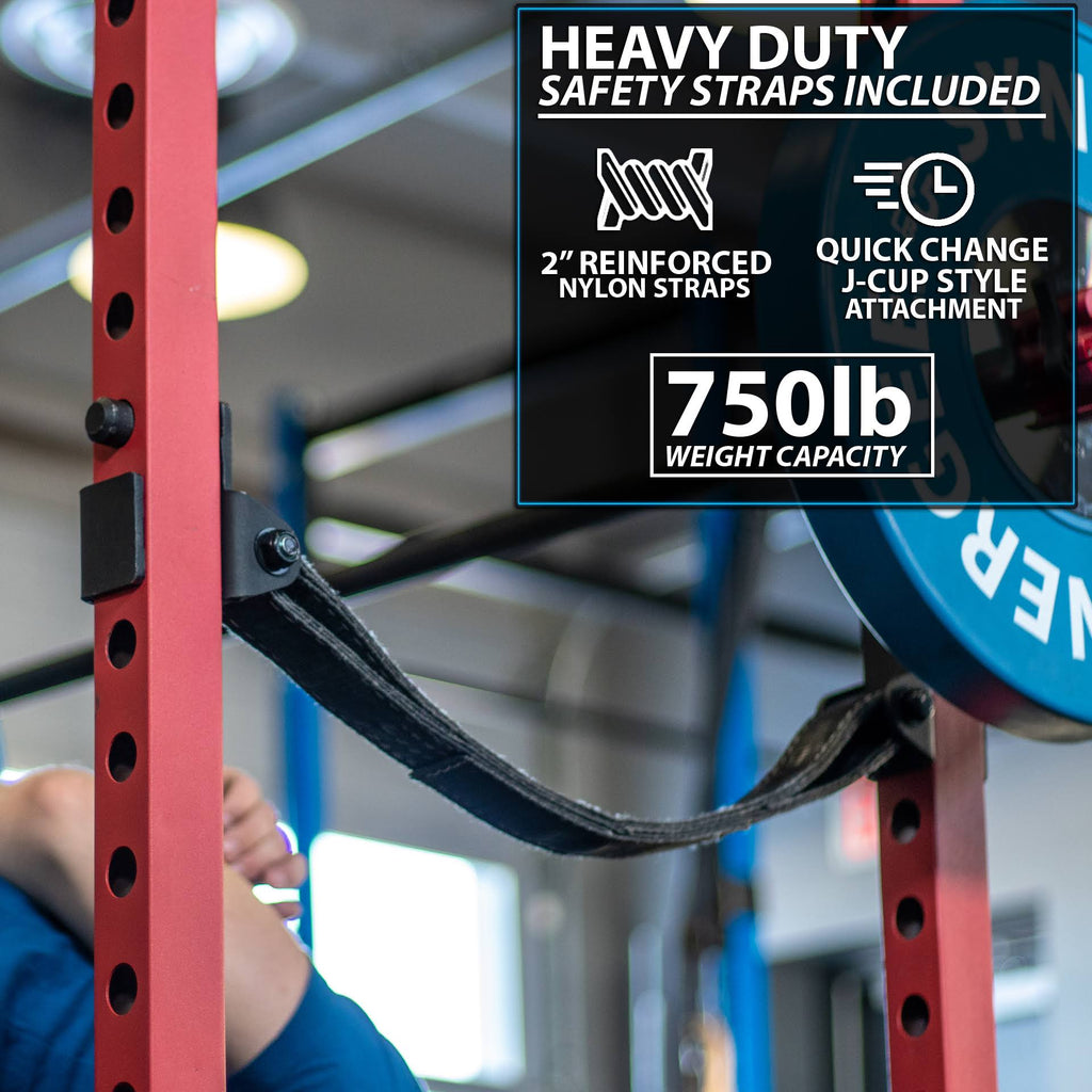 Black Red Steel Power Rack with Pull Up Bar V51898