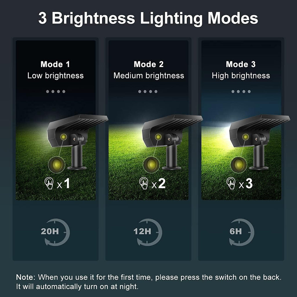 48 LEDs IP65 2 in 1 Solar Spotlights 8 Pack Cold White R27805