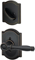 Aged Bronze Dummy Interior Pack with Deadbolt Cover Pla E1606