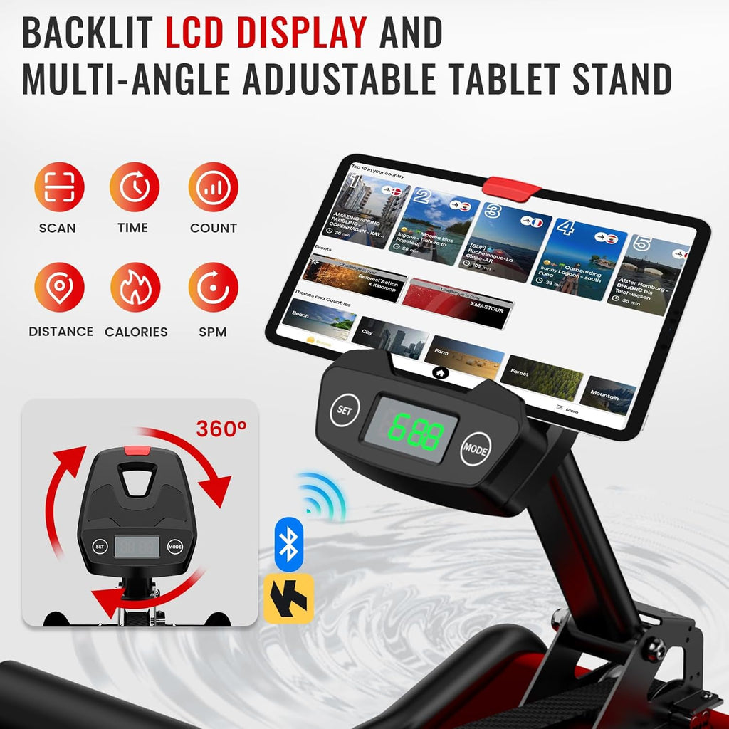 Magnetic Rower with LCD Monitor L1783