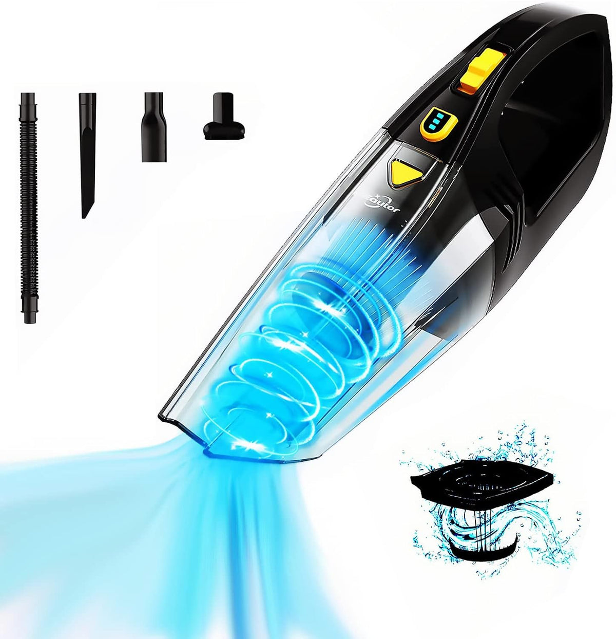 Handheld Cordless Vacuum, 120W 8000Pa, Black E981986