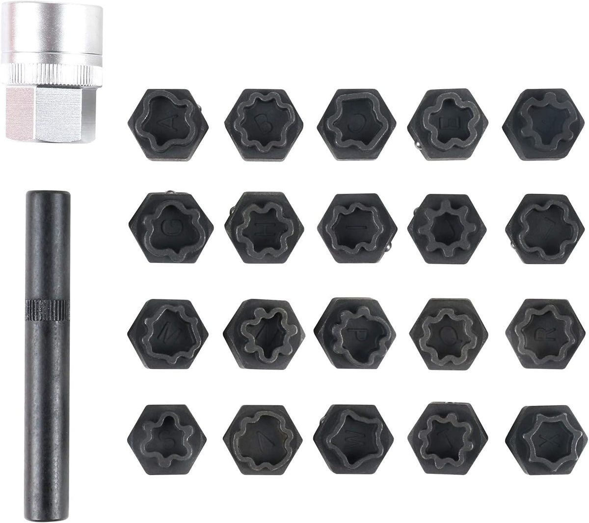 22PCS Wheel Lock Lug Nuts Removal Kit with 1/2'' Driver R756707