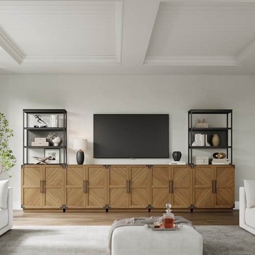 Sideboard Buffet Cabinet with Doors and Adjustable Shelves D7962