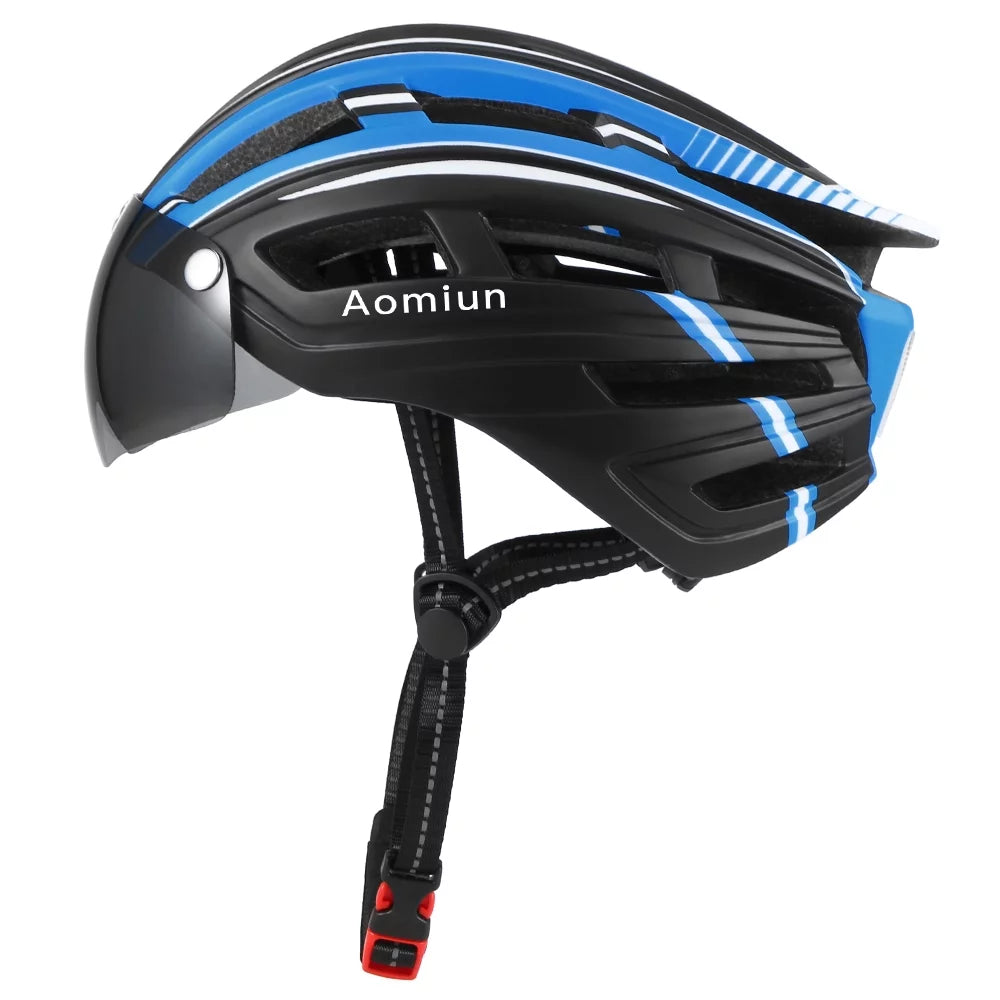 Mountain Bike Helmet with Back Light Detachable Magnetic Visor K959