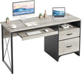 55 inch Industrial Computer Desk with Storage H654