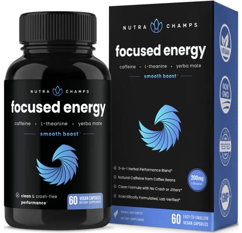 Caffeine Pills with L-Theanine 60 Vegan Energy Pills V761