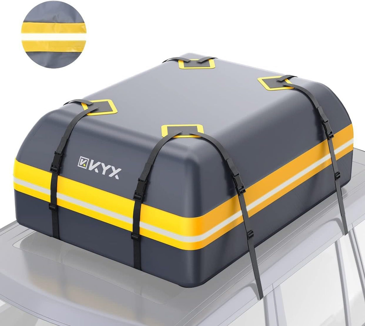 Rooftop Cargo Carrier Bag 15Cu.ft Heavy Duty 1000D Waterproof Anti-Tear C605443