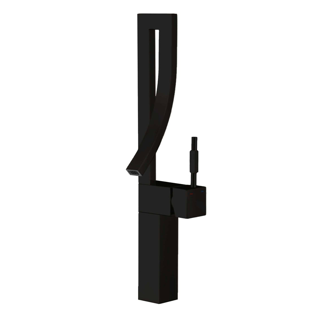 Matte Black Single Handle Bathroom Faucet B455