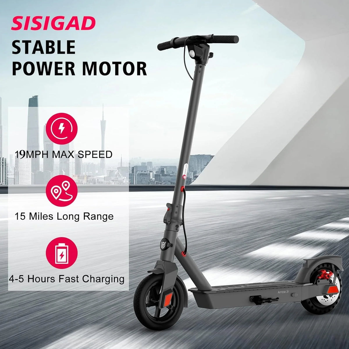 Electric Kick Scooter 300W Motor 8.5 Tires 15 Miles Range 19 Mph Folding U51463