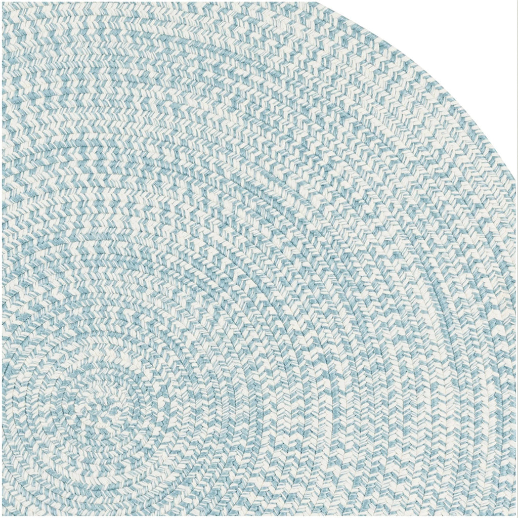 Federal Blue 9 ft Round Braided Rug B264268