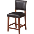 Wood Counter Stool with Black Fabric Q7658