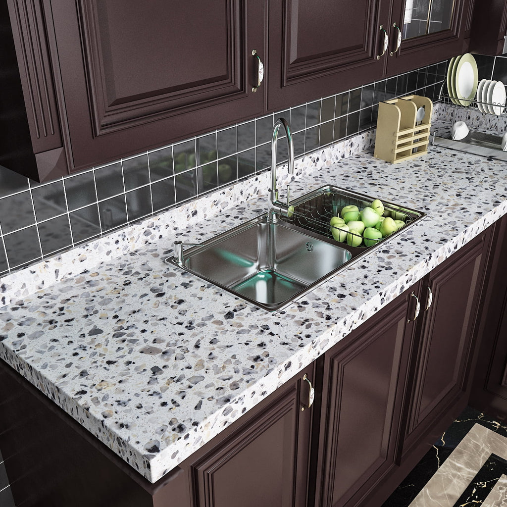 Gray Terrazzo Peel and Stick Contact Paper 36"x160" S7952