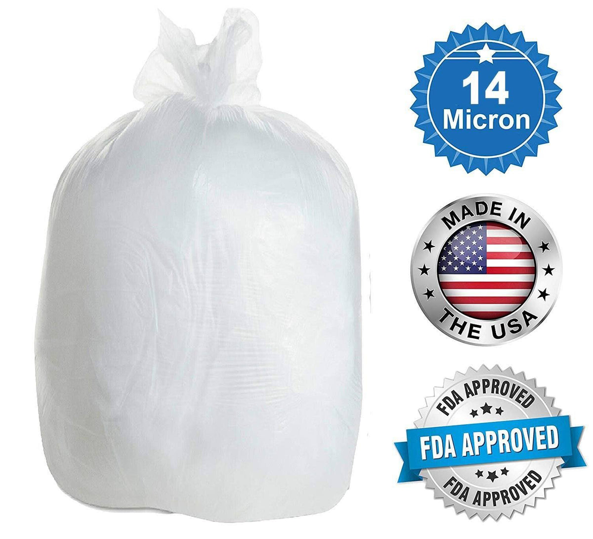 200 Pack Heavy Duty Can Liners 60 Gal R833