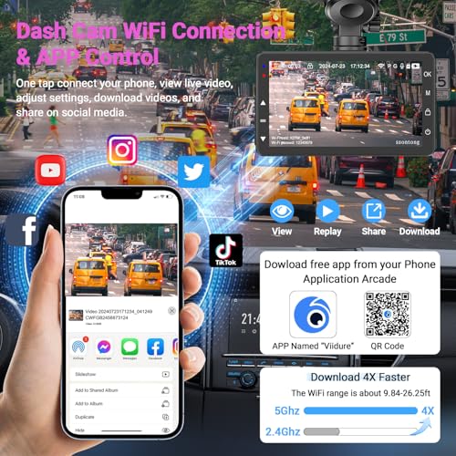 1080P FHD Dash Cam with 32GB Card B587