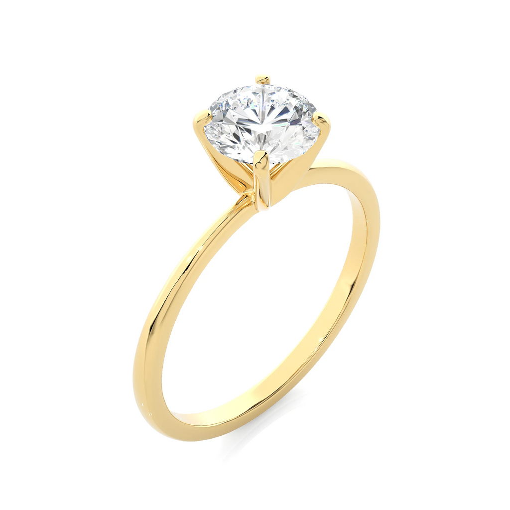 Classic Solitaire Engagement Ring in 14k Yellow Gold U887