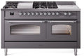 60 Dual Fuel Propane Gas Range Matte Graphite Chrome Trim H31791