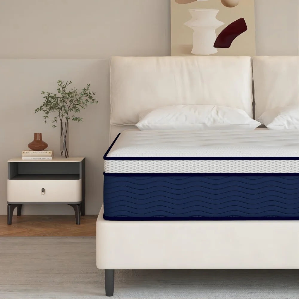 King Size 12 inch Gel Memory Foam Hybrid Mattress B8638
