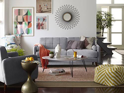Light Grey Mid-Century Modern Armchair L8664