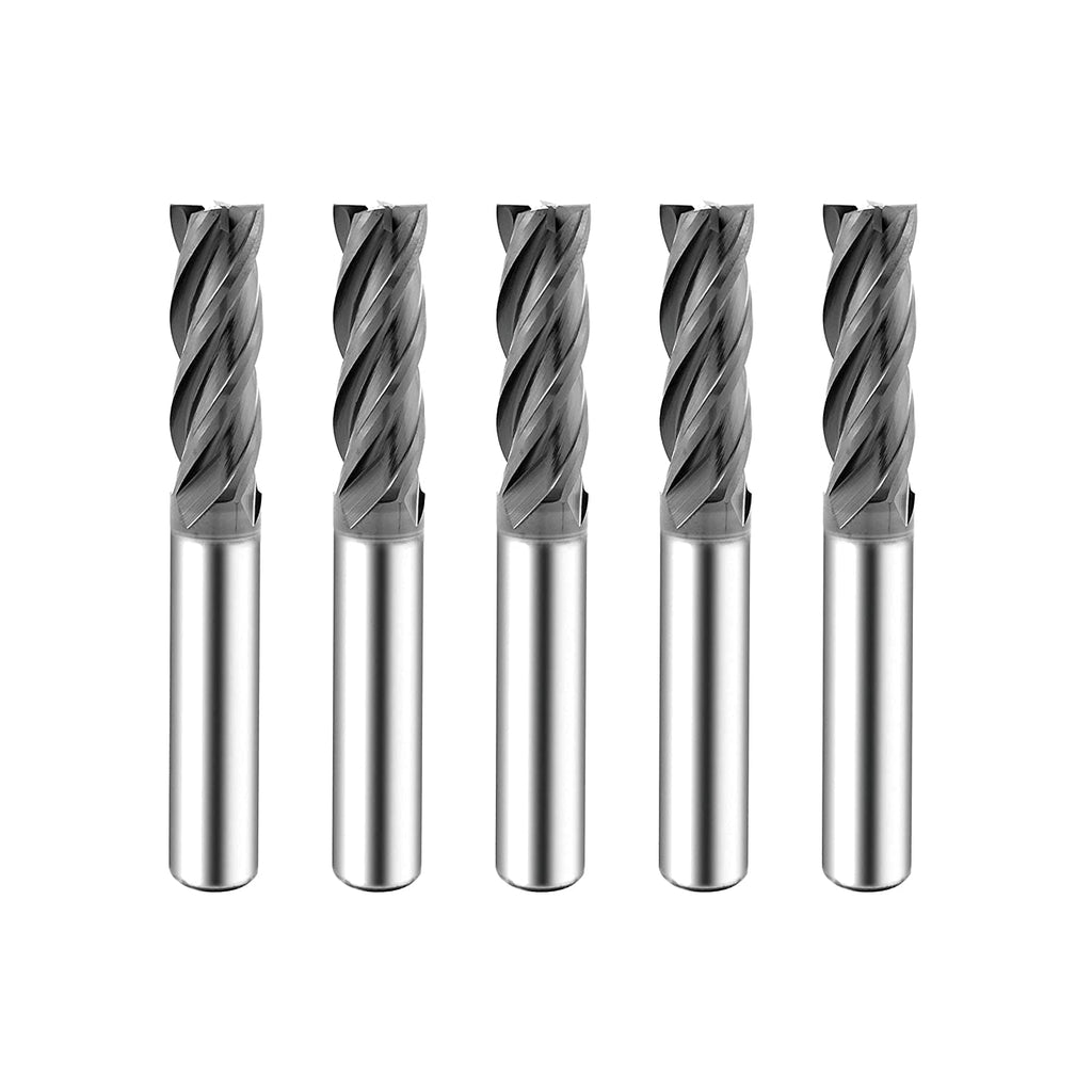 Carbide Square End Mill 4 Flute 5 Pieces 1/2 P2174