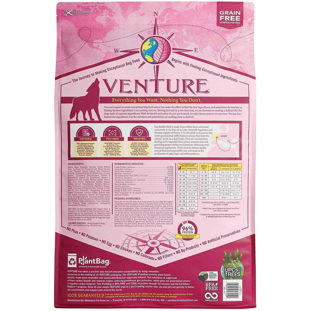 Grain Free Rabbit Meal Pumpkin Dry Dog Food G264553