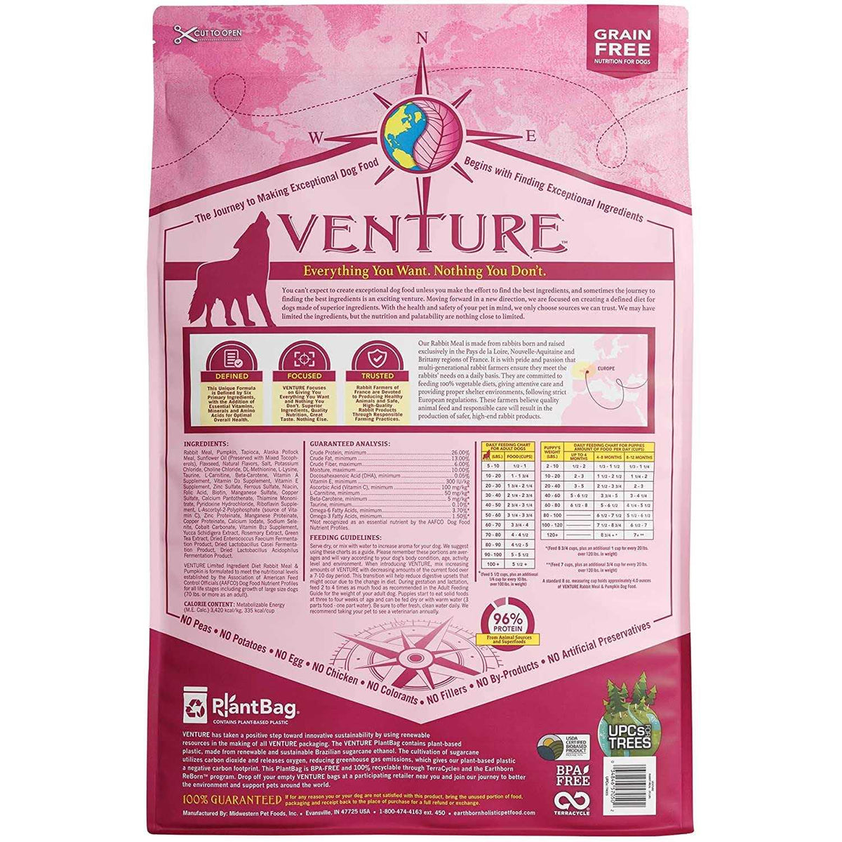 Grain Free Rabbit Meal Pumpkin Dry Dog Food G264553