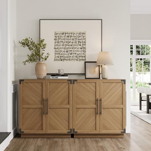 Sideboard Buffet Cabinet with Doors and Adjustable Shelves D7962