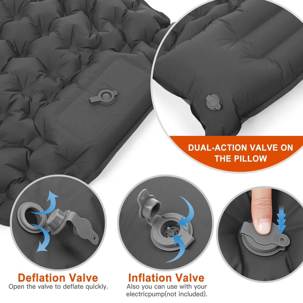 Ultralight Inflatable Camping Sleeping Pad with Pillow L632