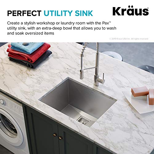 24-inch Undermount Single Bowl Stainless Steel Utility Sink Z4515
