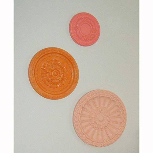 7 1/2x22OD x 1 1/8x22P Ceiling Medallion, Hand-Painted Mississippi Mud Crackle O90144