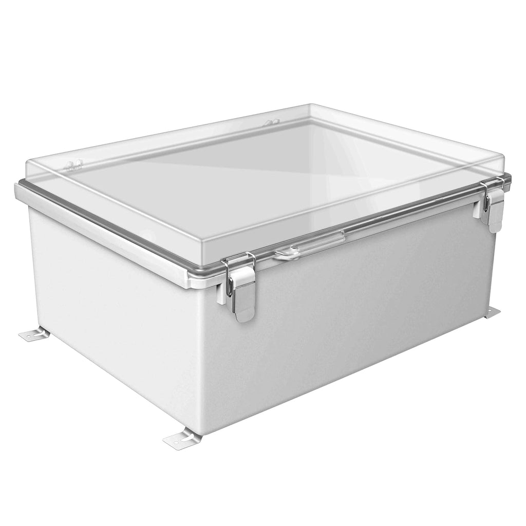 IP67 Waterproof Plastic Junction Box with Hinged Cover and Mounting Plate B694