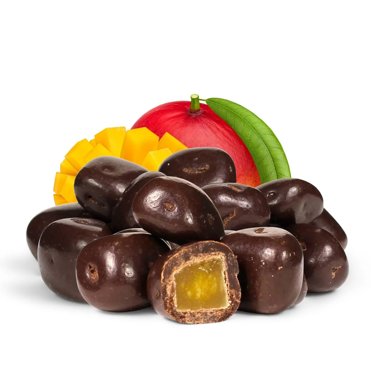 Dark Chocolate Covered Dried Mango 10 Lbs Bulk Bag Vegan Non-Dairy Kosher W89105