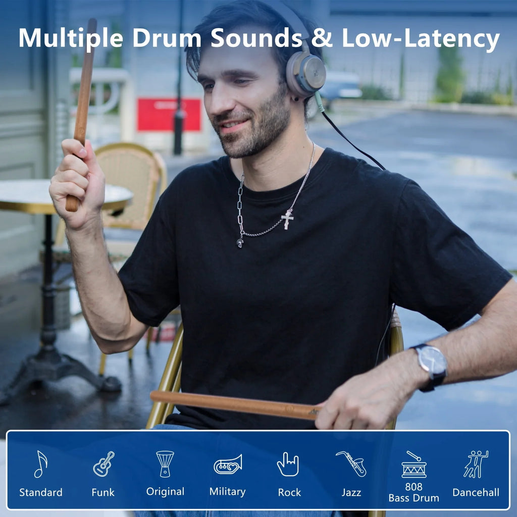 Electric Air Drum Set with Drumsticks and Pedals V912