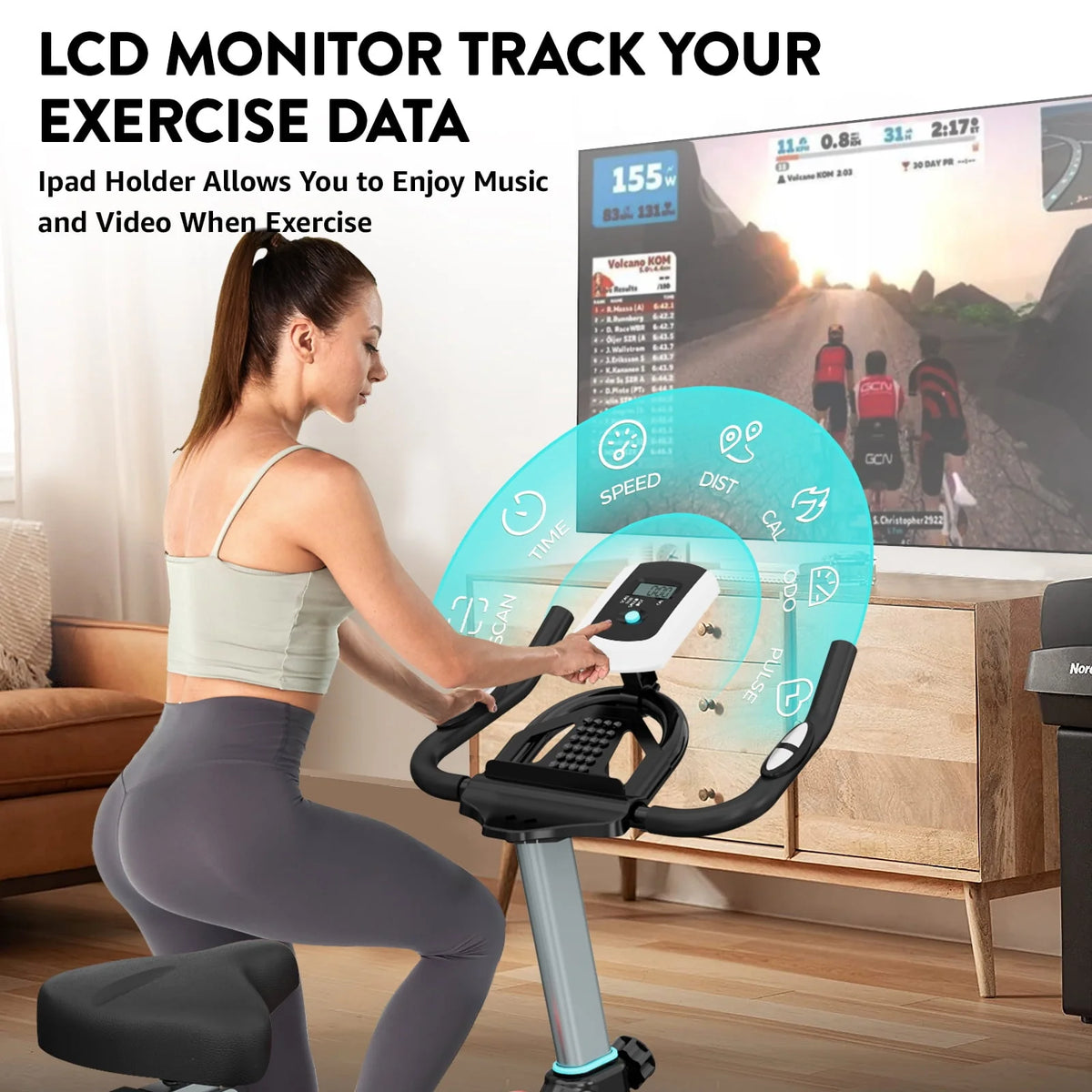 Indoor Cycling Bike Magnetic Stationary Exercise Bike 40lbs Flywheel S1300