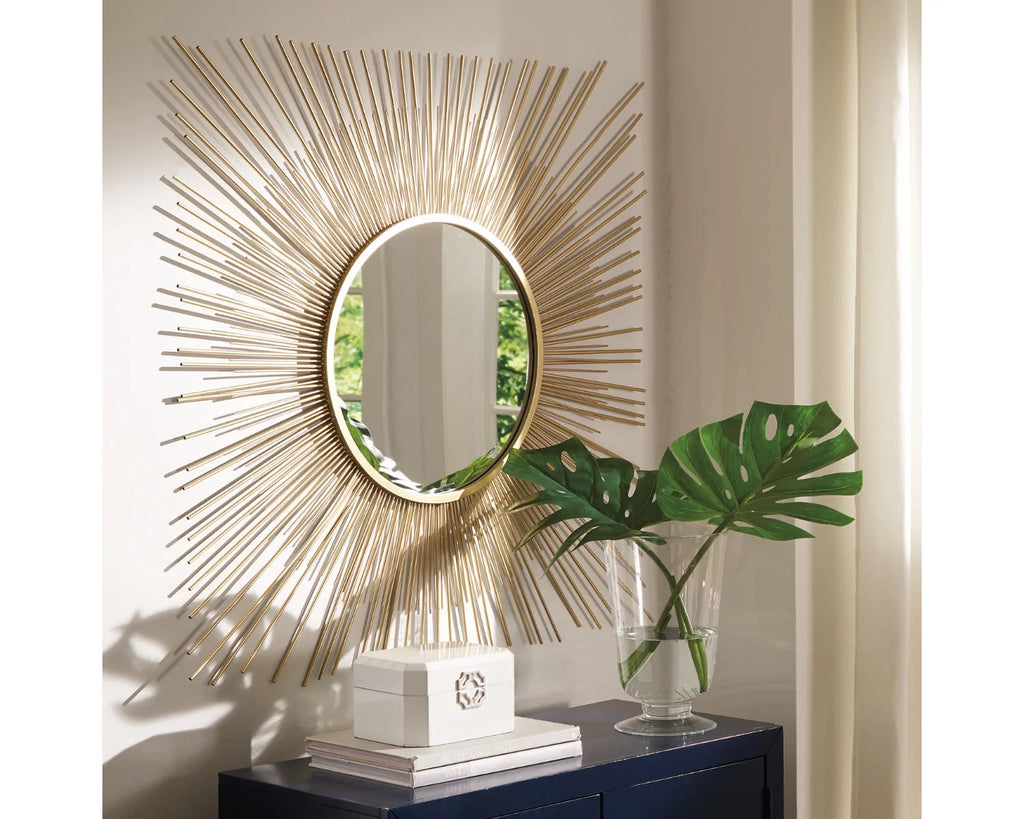 Contemporary Accent Mirror Gold Finish L89964