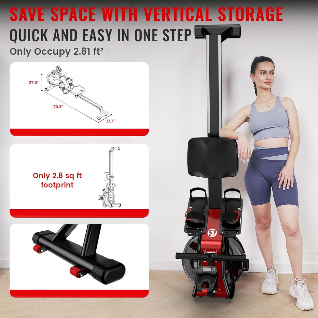 Magnetic Rower with LCD Monitor L1783