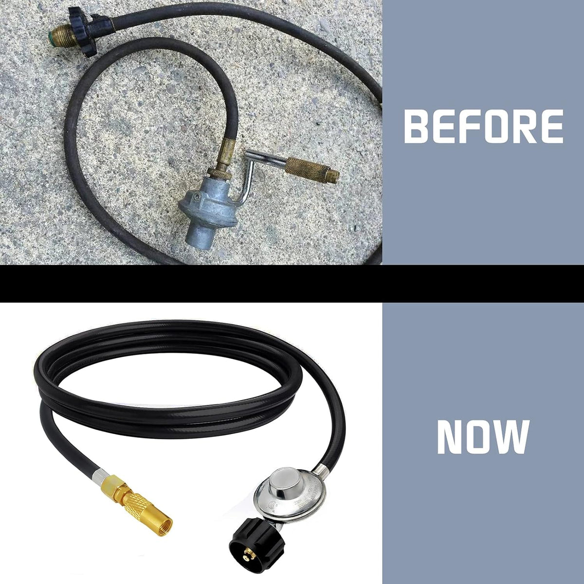 Universal Grill Regulator Hose with Threaded Regulator P589