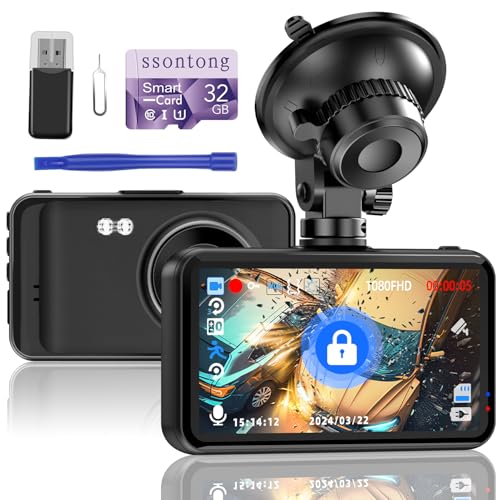1080P FHD Dash Cam with 32GB Card B587