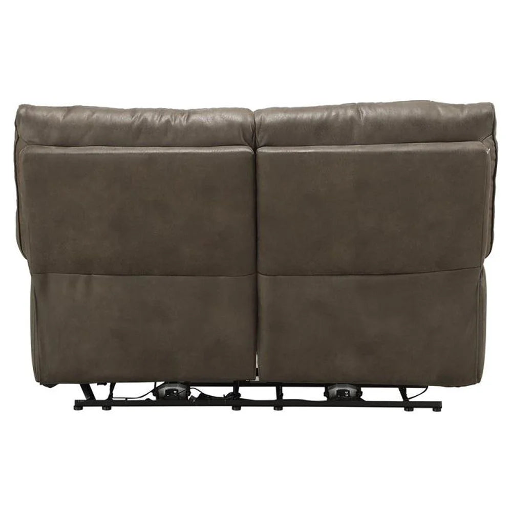 Gray Fabric Power Motion Loveseat I202