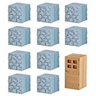 Minecraft Cobblestone & Wooden Door Block Set S12127