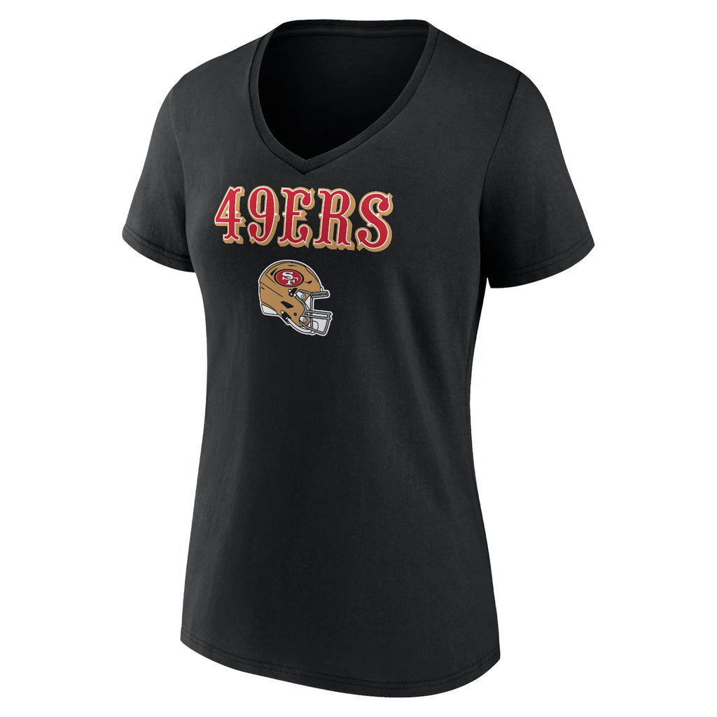 Women's Black V-Neck T-Shirt N586