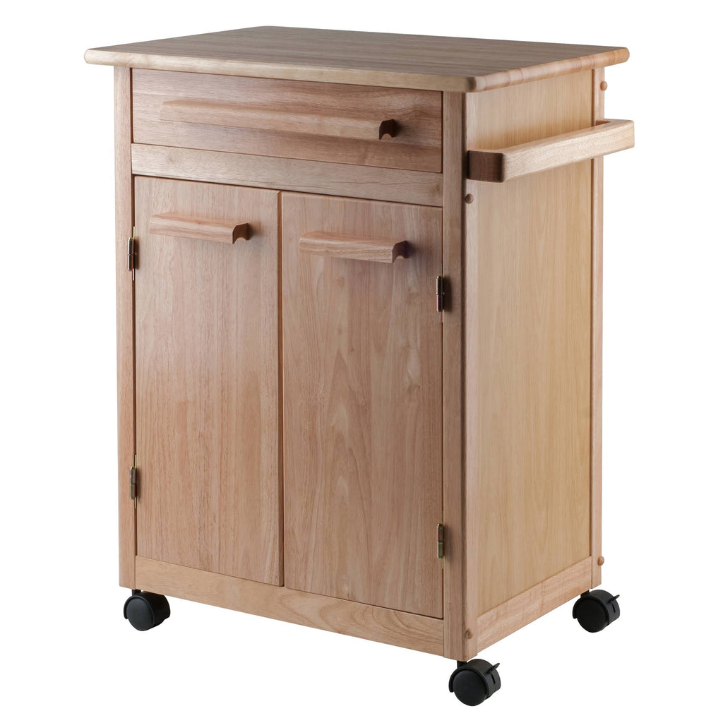 Beige Kitchen Cabinet Cart with One Pull-Out Drawer T457