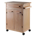 Beige Kitchen Cabinet Cart with One Pull-Out Drawer T457