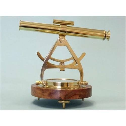 Solid Brass Alidade Compass 14 in. Telescopes Decorative Accent E937